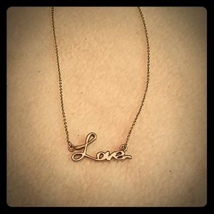 Love gold necklace